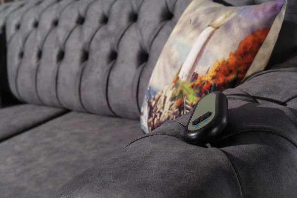 Dräisëtzer Sofa 3 Sëtzer Sofas Still Stoff Couche Miwwel Textil Faarf Gro