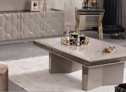 Wunnzëmmer Design Dëscher Miwwelen Dësch Luxus Bäistellschëff Holz Modern Canapé Dësch