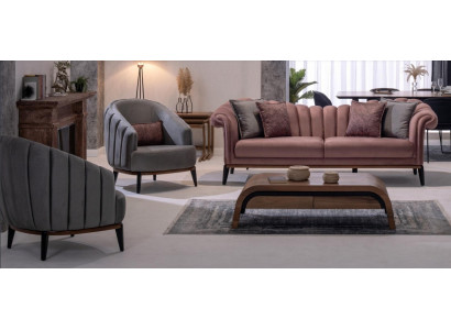 Sofasett 311 Sëtzer Set Design Sofa Polster Canapéën Canapé Modern Garnitur
