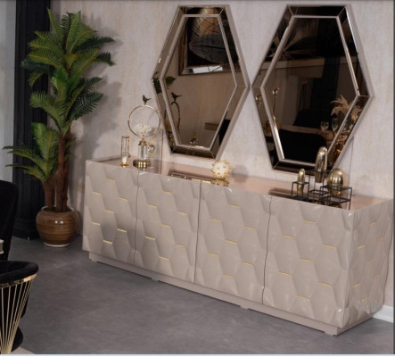 Sideboard Spigel Anrichte Schaf 3tlg. Konsolendësch Edel Design Konsol Holz