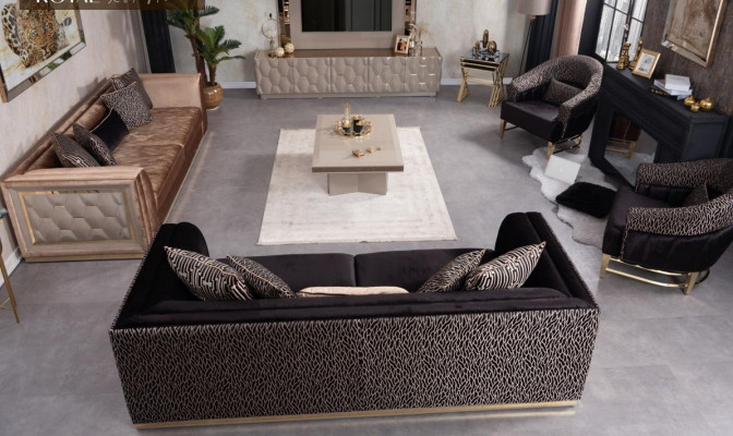 Sofagarnitur 3+3+1+1 Sëtzer Polstersofa Wunnlandschaft Sofen Couch