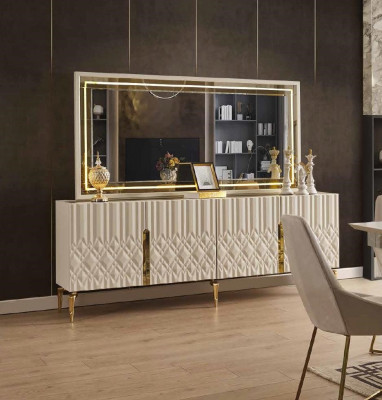 xxl Sideboard Kommod mat Spigel Sideboarden Holz Kommoden Miwwelen 2tlg