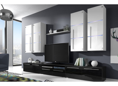 Héichglanz Wunnwand Schiefwand Wunnzëmmer Schaf Vitrinn Sideboard