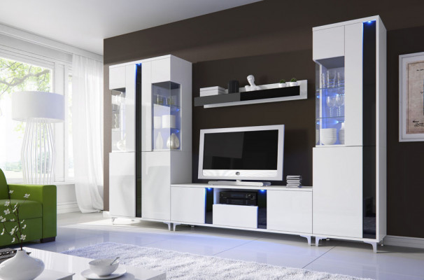 Héichglanz Wunnwand Deko Schiefwand Wunnzëmmer Schaf Vitrinn Sideboard