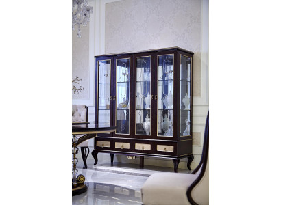 Klassesch Design Vitrin Schaf Italienesch Miwwelen Vitrinen Glas Nei