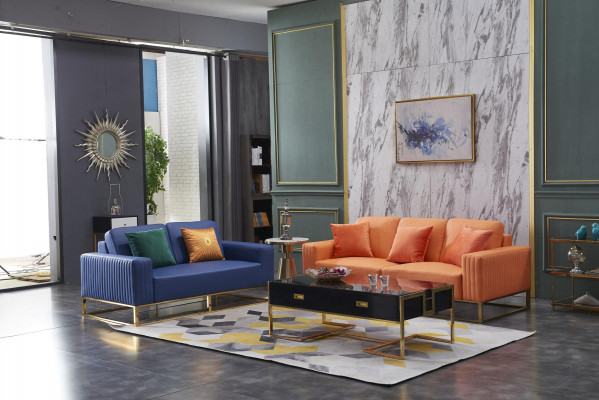 Sofsset 3+2 Sëtzer Set Designer Gepolstert Couchen Modern Sofas
