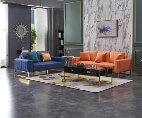 Sofsset 3+2 Sëtzer Set Designer Gepolstert Couchen Modern Sofas
