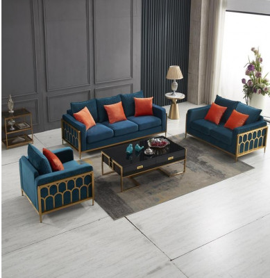 Sofagarnitur 3+2+1 Sëtzer Relax Set Design Sofen Polster Canapéen Lieder