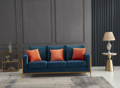 Sofa Garnitur 3+2 Sëtzer Set Design Sofas Polster Canapéë Stoff Relax Garniture.