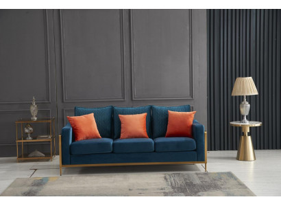 Dräisëtzer Couch Polster Sofa Design 3er Sëtz Sofas Zëmmer Miwwelen Beige