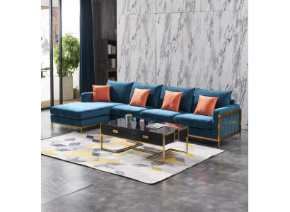 Eckcouch Gro Stoff L Form Couch Canapé Canapé Design Polster Textil Modern.