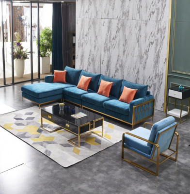 Eckcouch Gro Stoff L Form Couch Canapé Canapé Design Polster Textil Modern.