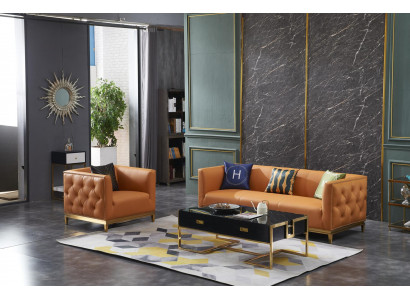 Klassesch Sofa Canapé Polster 3+1 Sëtzer Couchen Lieder Sëtz Garnitur