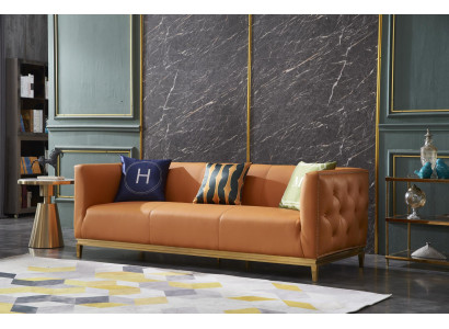 Designer Sofa 3 Sëtzer Modern Couch Polstersofa Designsofa Dräisëtzer