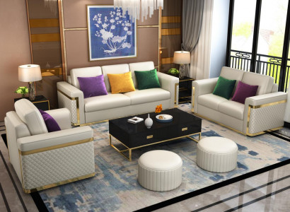 Sofagarnitur 3+1 Sëtzer Sofas Couche Pouster Garnitur Klassesch Couchen