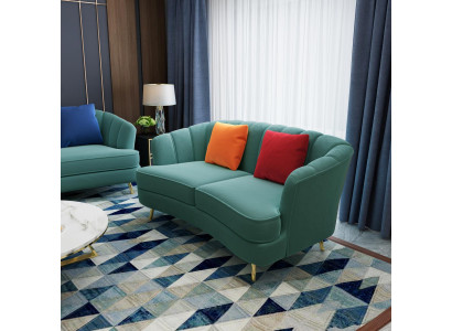 Zwee-Sëtz-Sofa 2 Sëtz-Design-Sofa Polster Modern Sëtz Stoff Textil Couch !