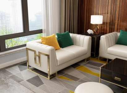 Design Zweisitzer Canapéen Sofa Polstermöbel Modern Canapéen Dekor Sofa 2 Sètzer