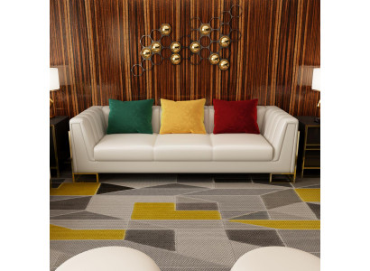 Canapé 3-Sëtz Lieder Canapéen Couch Polster Garnitur Deko Sofa Garnitur Modern