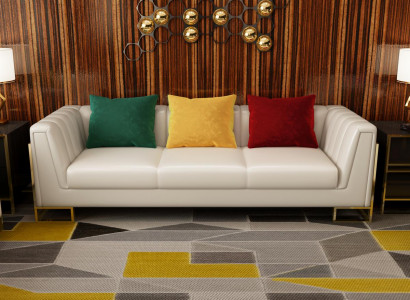 Canapé 3-Sëtz Lieder Canapéen Couch Polster Garnitur Deko Sofa Garnitur Modern