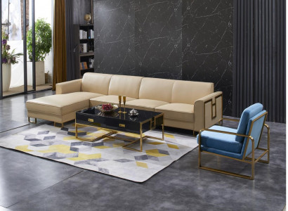 Design Polster Canapé Wunnlandschaft Eckcanapé Polster Sëtz Garnitur Canapé L-Form