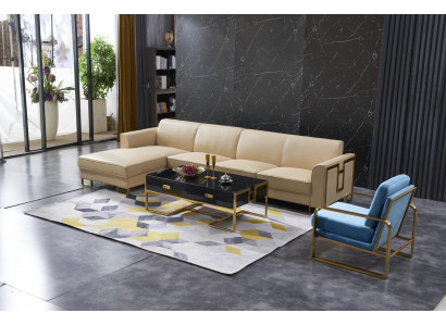 Wunnlandschaft L Form Ecksofa Canapé Design Polster Garnitur Canapé Eck