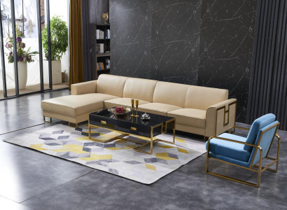Wunnlandschaft L Form Ecksofa Canapé Design Polster Garnitur Canapé Eck
