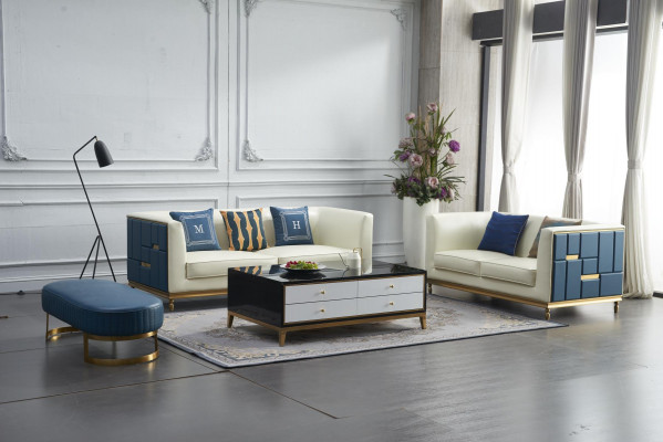Design Klassiker Modern Big XXL 3 Sëtzer Couch Konschtlieder Sofas Couchen