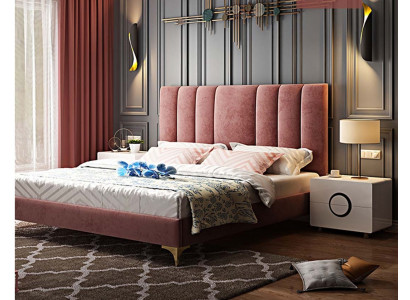 Luxus Schlofzëmmer Miwwelen Komplett 3tlg. Set Bett 2x Nuetsdëscher Modern