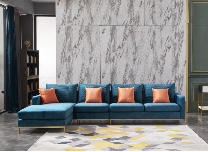 Wunnlandschaft Eckcouch L-Form Fotell Dekoset Garnitur Modern Sofa Lieder NEI