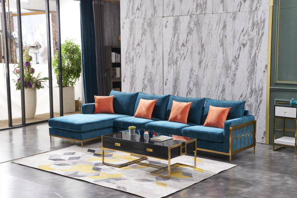 Wunnlandschaft Eckcouch L-Form Fotell Dekoset Garnitur Modern Sofa Lieder NEI