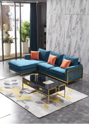 Stoff Modern Couch Wunnlandschaft Textilcanapé Canapéensemble Canapé L-Form