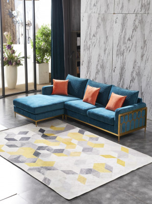 Stoff Modern Couch Wunnlandschaft Textilcanapé Canapéensemble Canapé L-Form