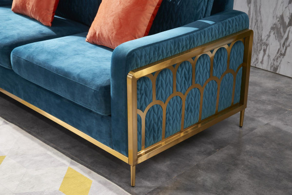 Stoff Modern Couch Wunnlandschaft Textilcanapé Canapéensemble Canapé L-Form