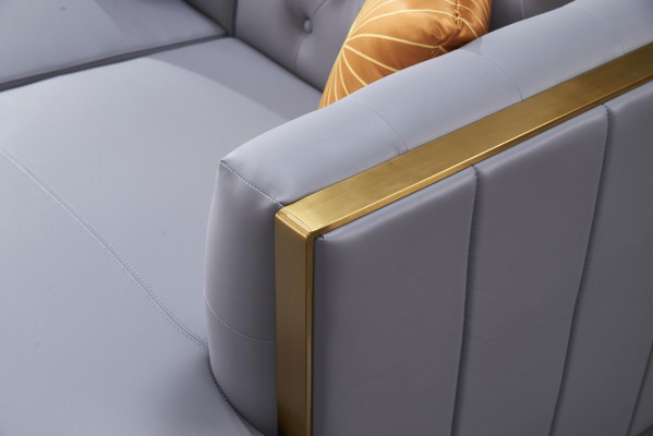 Eck-Couch Couch Canapé Lieder-Couch Wohnlandschaft Luxus Miwwelen L-Form