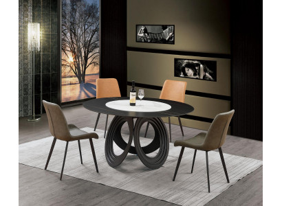 Komplett Set Iessdësch 4x Still Iesszëmmer Set Iess Grupp Holz Dësch