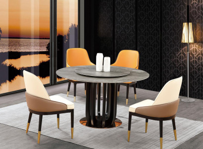 Ronnd Dësch Luxus Ronnd Dëscher Iesszëmmer Miwwelen Sailen Fouss Steen Optik