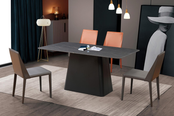 Klasseschen Dësch Iessdësch Holz Iesszëmmer Garnitur 4x Stull Set Still