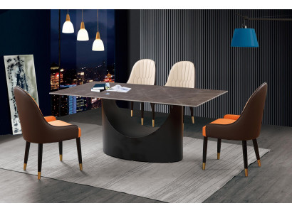 Klassesch Luxus Iesszëmmer Miwwelen Iessgrupp Fauteuil Dësch Grupp