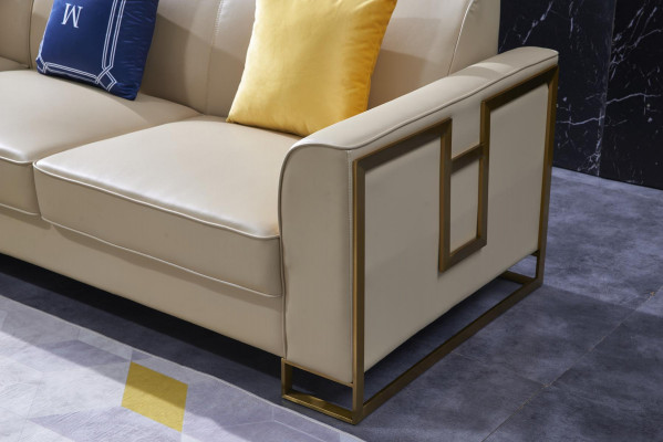 Sofa Ecksofa L Form Sesselen Dësch Hocker Ecksofa Polster 2-tlg. Nei