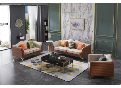 Sofagarnitur 3+1 Sëtzer Klassesch Couchen Wunnlandschaft Sofas Polster.