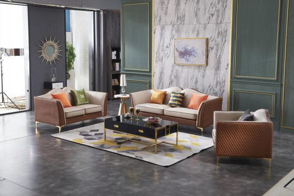 Sofagarnitur 3+1 Sëtzer Klassesch Couchen Wunnlandschaft Sofas Polster.