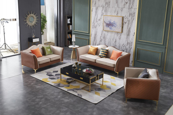 Sofagarnitur 3+1 Sëtzer Klassesch Couchen Wunnlandschaft Sofas Polster.