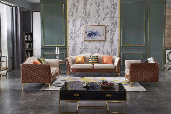 Sofasëtzt 3+2+1 Sëtzplazen Klassesch Wunnlandschaft Sofa Dekor Couchen Nei