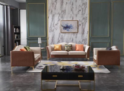 Sofasëtzt 3+2+1 Sëtzplazen Klassesch Wunnlandschaft Sofa Dekor Couchen Nei