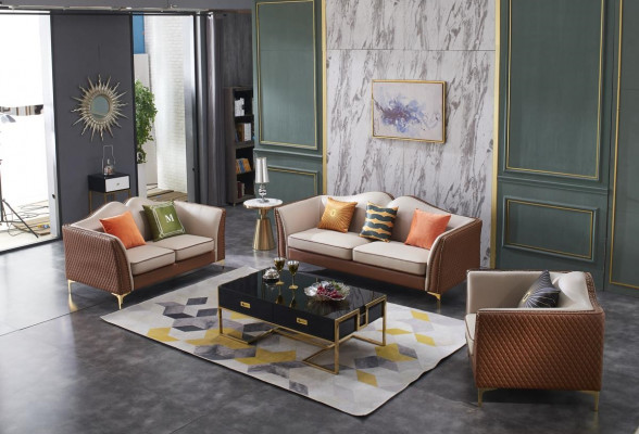 Sofasëtzt 3+2+1 Sëtzplazen Klassesch Wunnlandschaft Sofa Dekor Couchen Nei