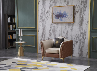 Sëtz Club Lounge Designer Leen Stull Polster Canapé 1-Sëtz Televisioun Nei