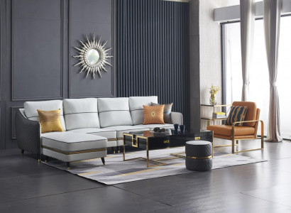 Wunnlandschaft Ecksofa L Form Deko Sessell Set Garnitur Modern Sofa Lieder
