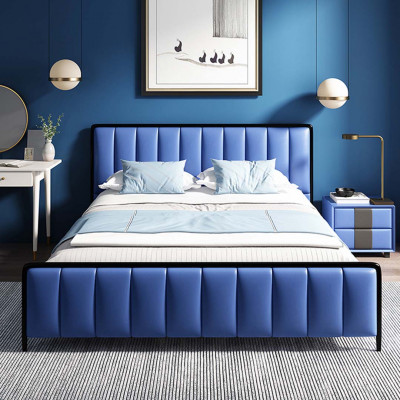 Klassesch Bett Duebelbett Bett 2x Nuetsdëscher Holz Design Neit Better 3-Deeler-Set