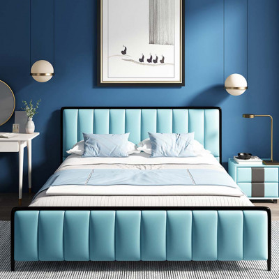 Klassesch Bett Duebelbett Bett 2x Nuetsdëscher Holz Design Neit Better 3-Deeler-Set