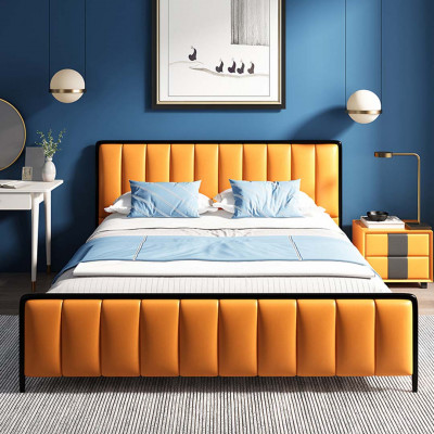 Klassesch Bett Duebelbett Bett 2x Nuetsdëscher Holz Design Neit Better 3-Deeler-Set